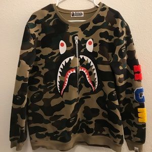 BAPE pullover sweatshirt - a bathing ape college